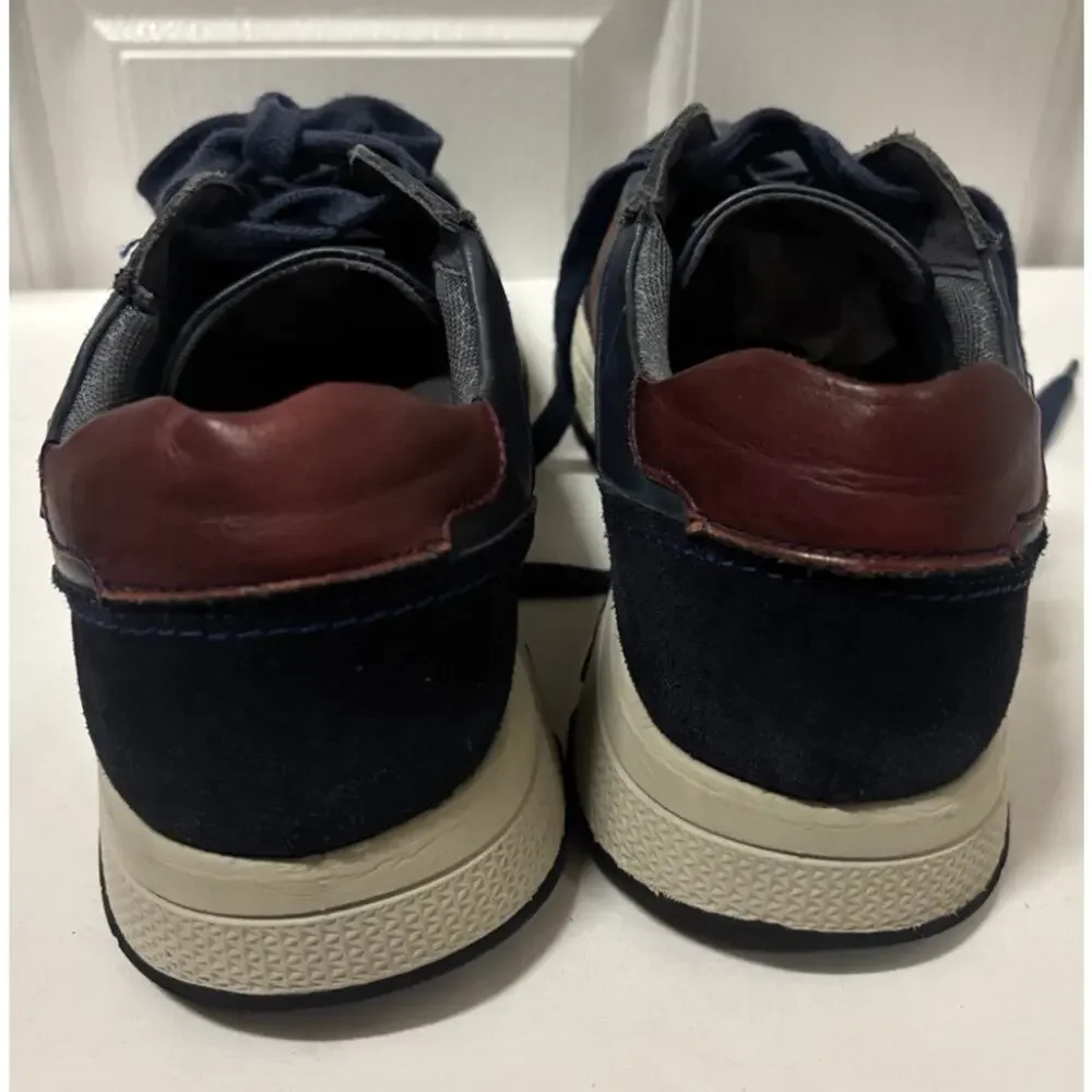 Pikolinos Ferrol Men’s Navy Leather Lace-Up Comfort Sneakers EUR 43 (US 9–9.5)